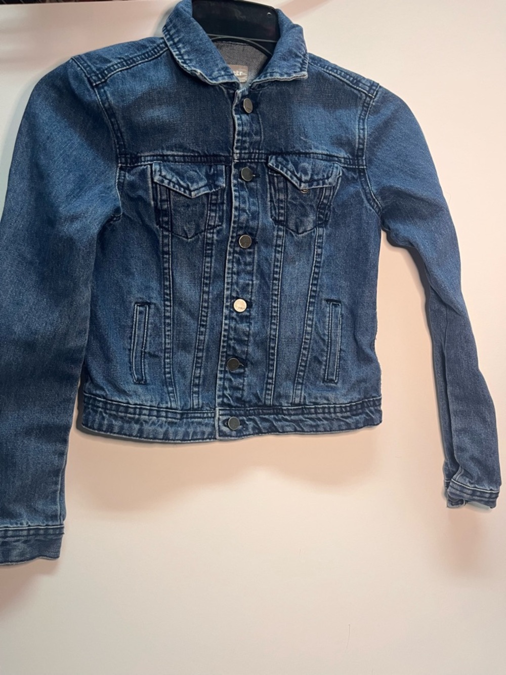 Tractr Kids Denim Jacket in Dark Blue Wash